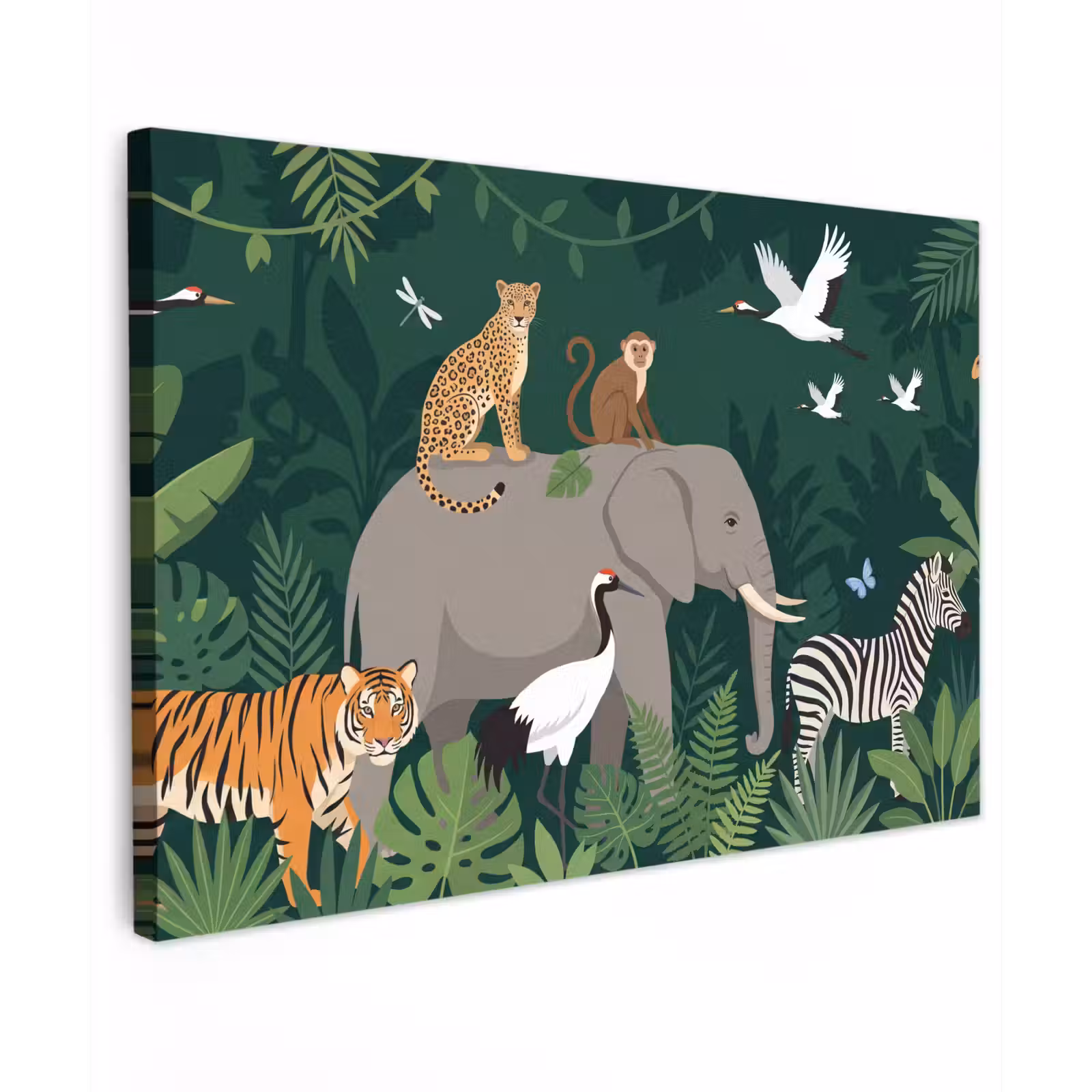 Canvas schilderij - Tropisch - Jungle - Groen — 1