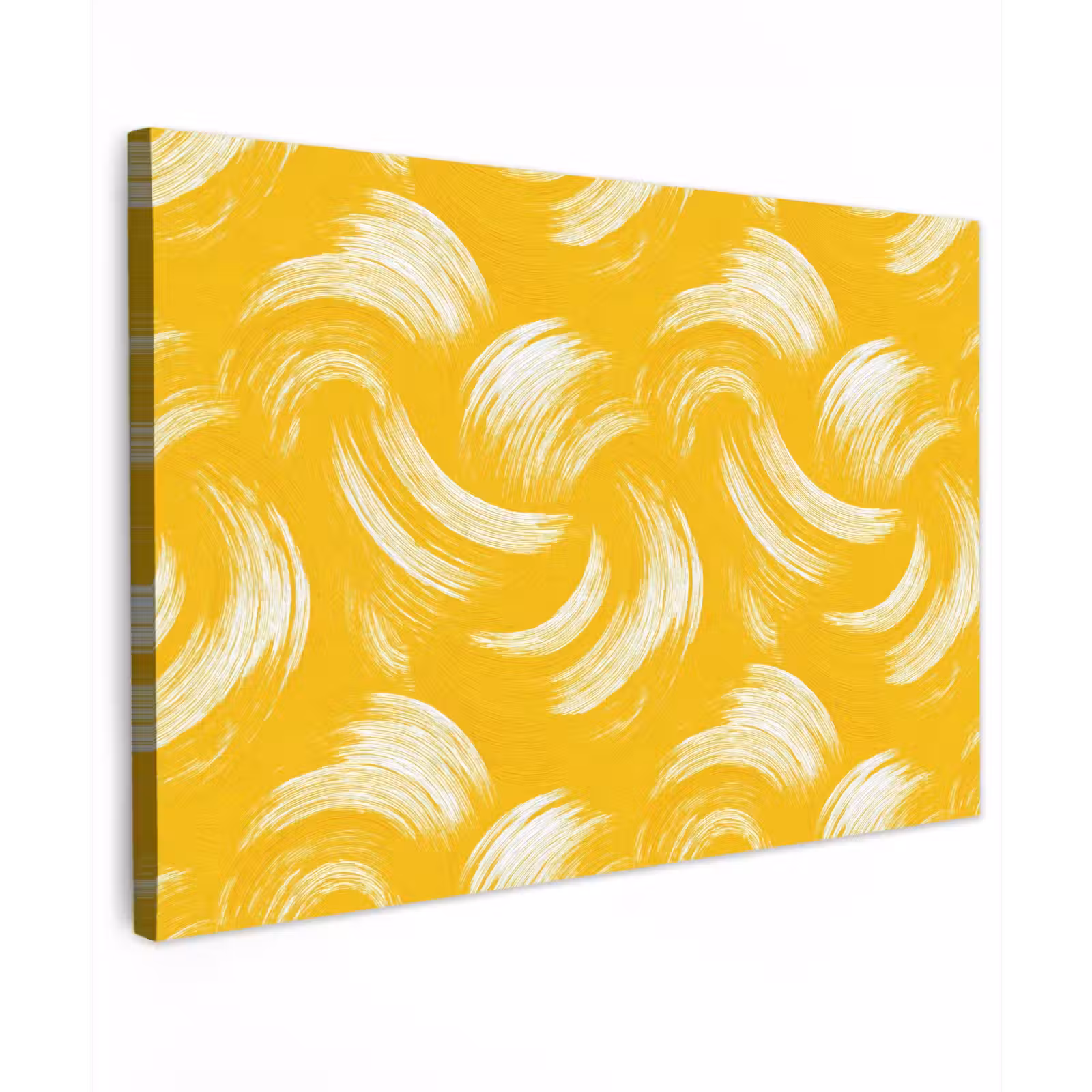 Canvas schilderij - Verfstreken - Abstract - Dynamisch - Geel — 1