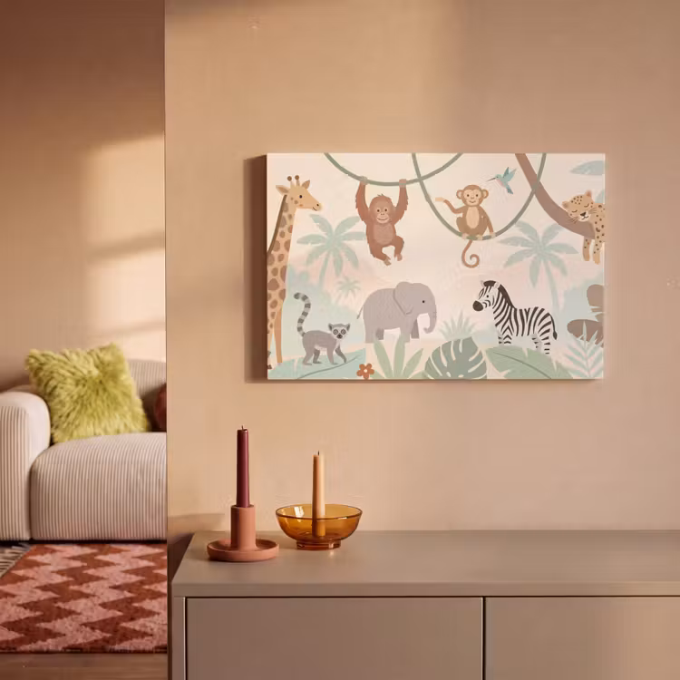 Canvas schilderij - Jungle - Dieren - Groen — 2