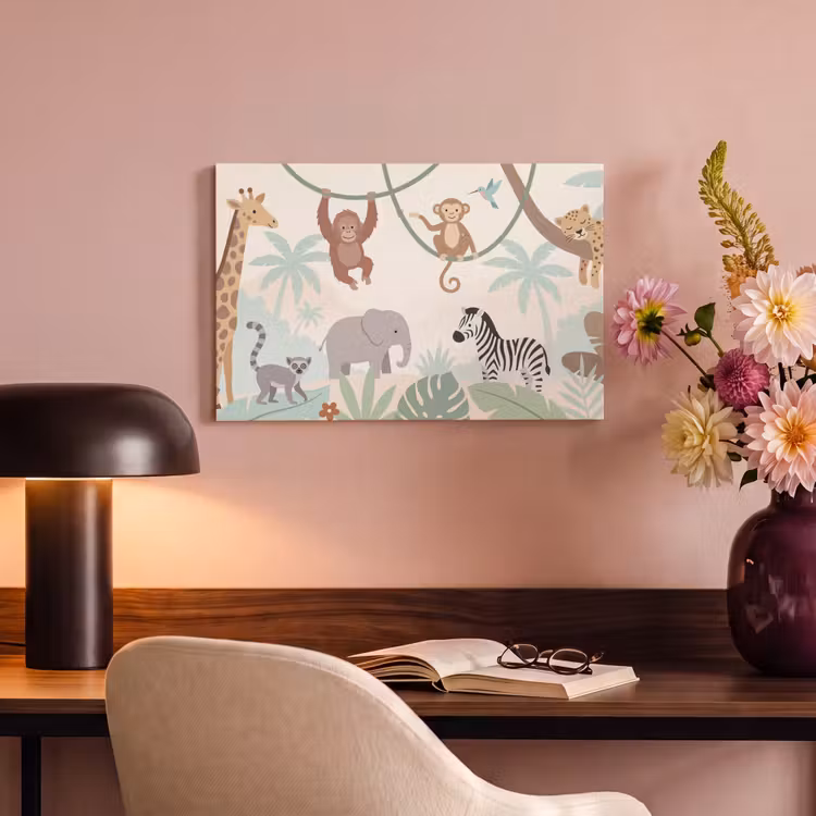Canvas schilderij - Jungle - Dieren - Groen — 4