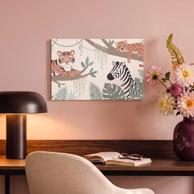 Canvas schilderij - Jungle - Rustiek - Pastel — 4