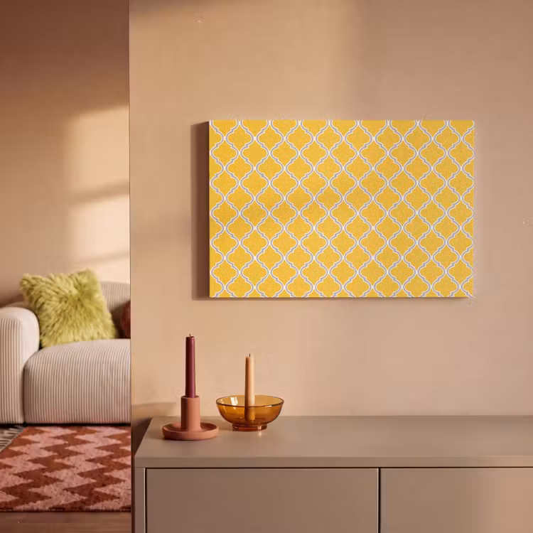 Canvas schilderij - Lantaarn - Arabesk - Elegant - Geel — 2