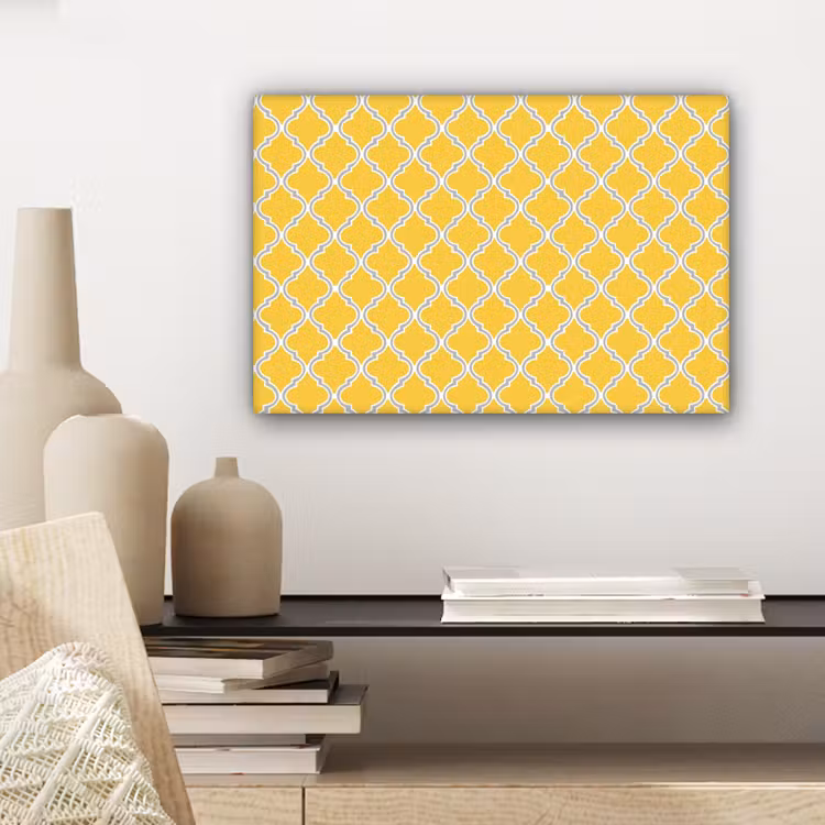 Canvas schilderij - Lantaarn - Arabesk - Elegant - Geel — 5