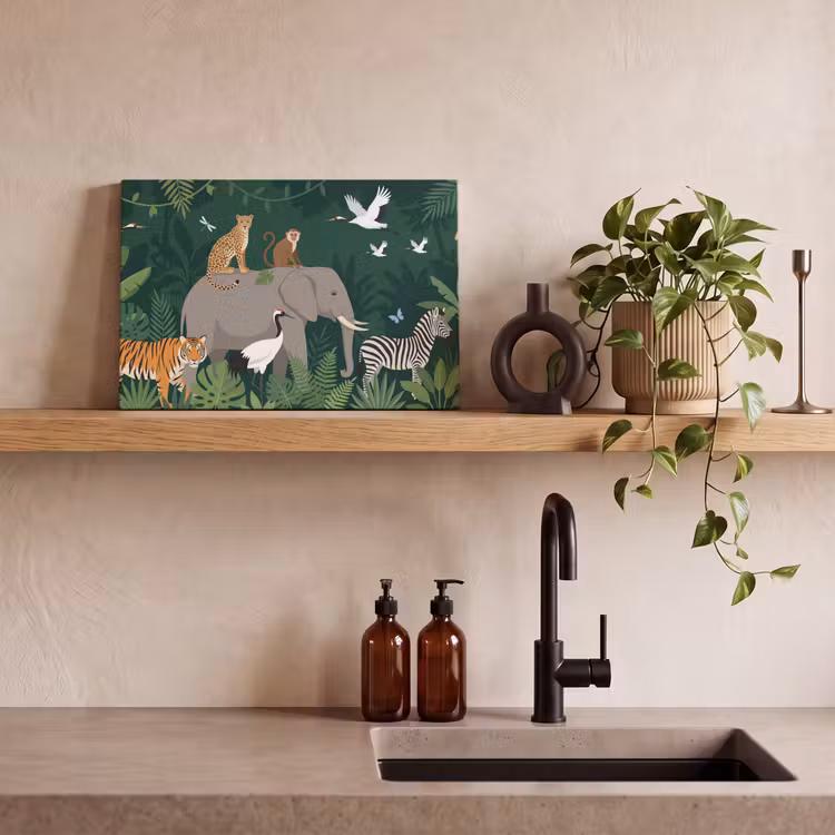 Canvas schilderij - Tropisch - Jungle - Groen — 3