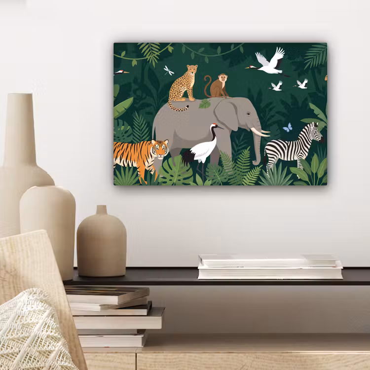 Canvas schilderij - Tropisch - Jungle - Groen — 5