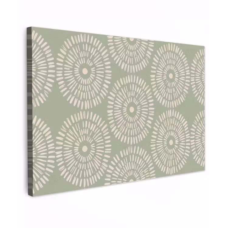 Canvas schilderij - Patroon - Cirkels - Abstract - Modern - Groen — 1