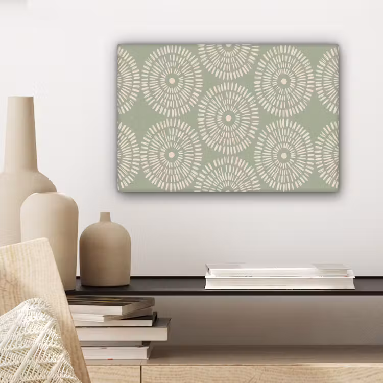 Canvas schilderij - Patroon - Cirkels - Abstract - Modern - Groen — 5