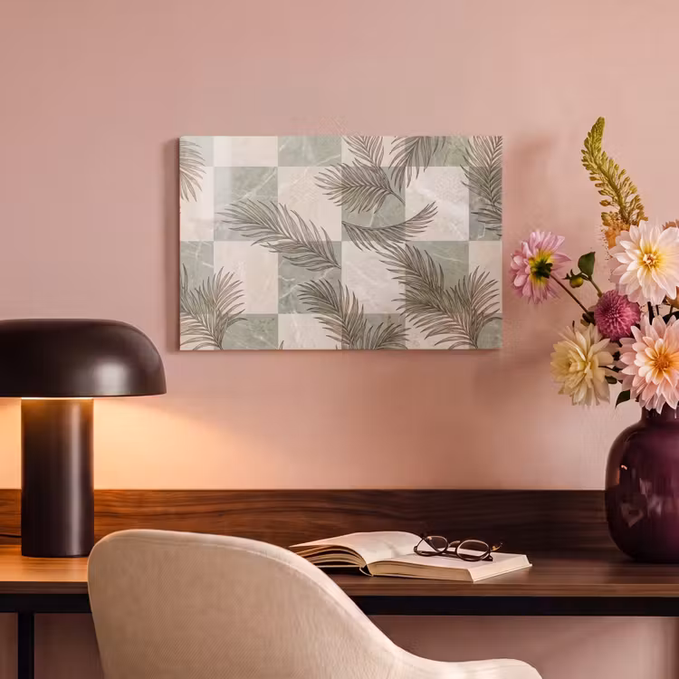 Canvas schilderij - Planten - Bladeren - Marmer - Modern - Groen — 4