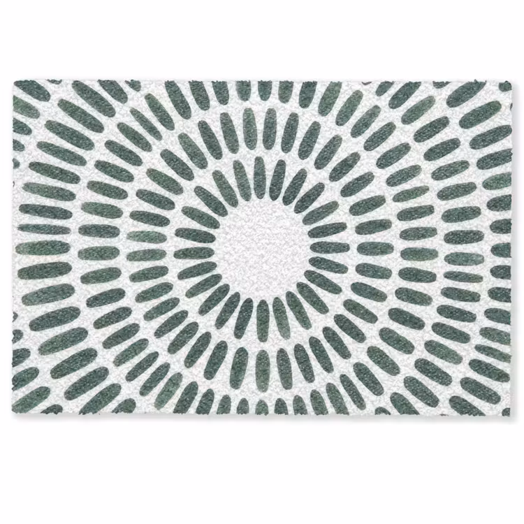 Deurmat - Abstract - Cirkel - Patroon - Modern - Groen — 1