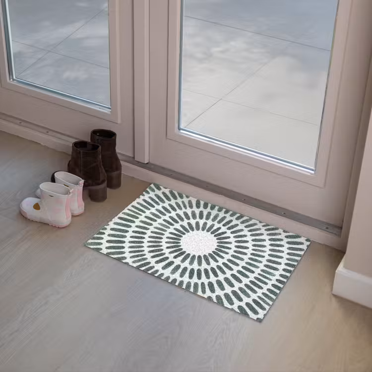 Deurmat - Abstract - Cirkel - Patroon - Modern - Groen — 8