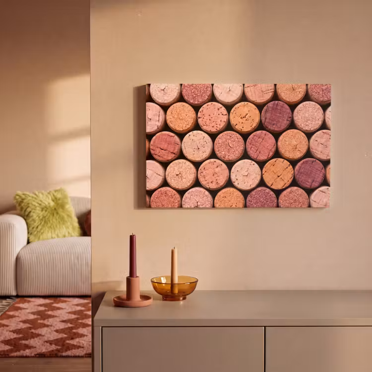 Canvas schilderij - Kurk - Patroon - Abstract - Modern - Rood — 2