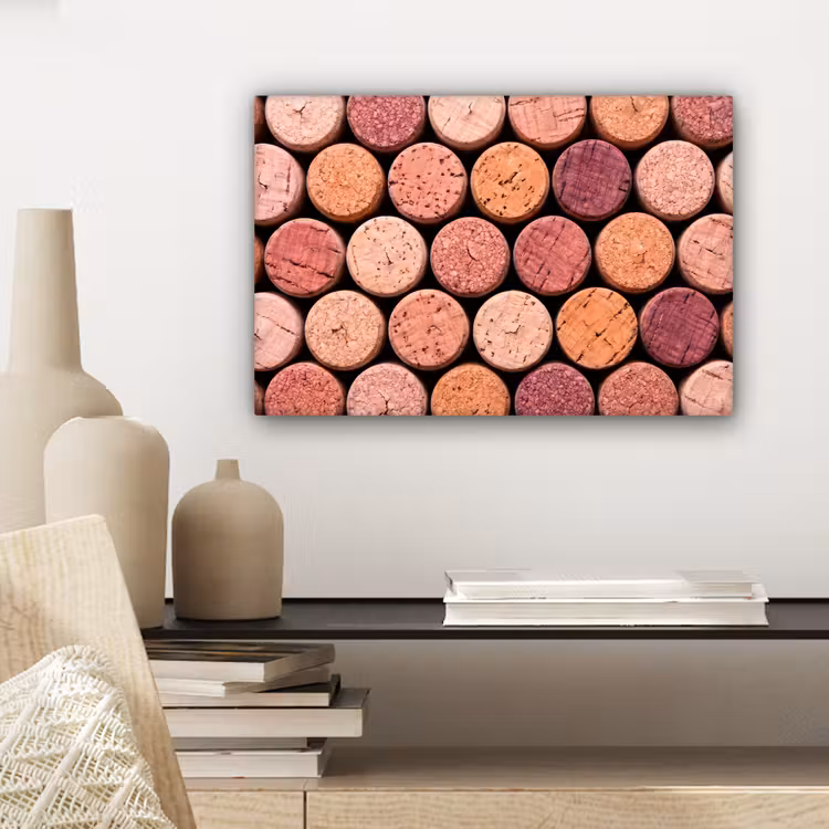 Canvas schilderij - Kurk - Patroon - Abstract - Modern - Rood — 5