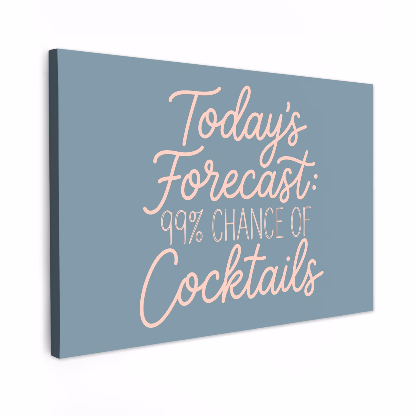 Canvas schilderij - Today's Forecast - Cocktails - Blauw — 1