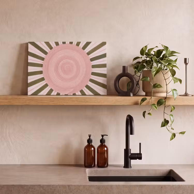 Canvas schilderij - Patroon - Cirkel - Stralen - Abstract - Roze — 3