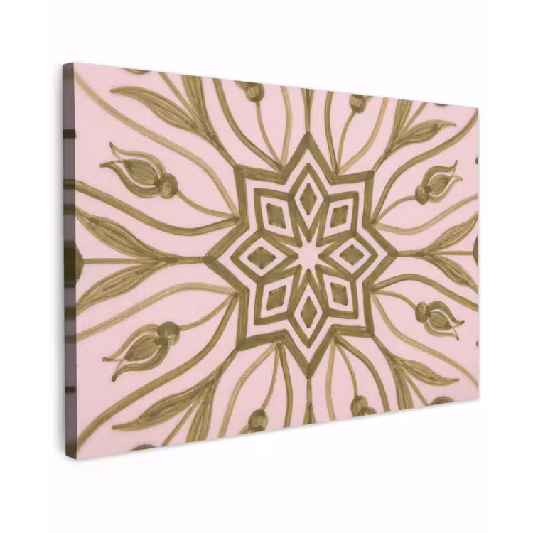Canvas schilderij - Patroon - Mandala - Decoratie - Abstract - Groen — 1