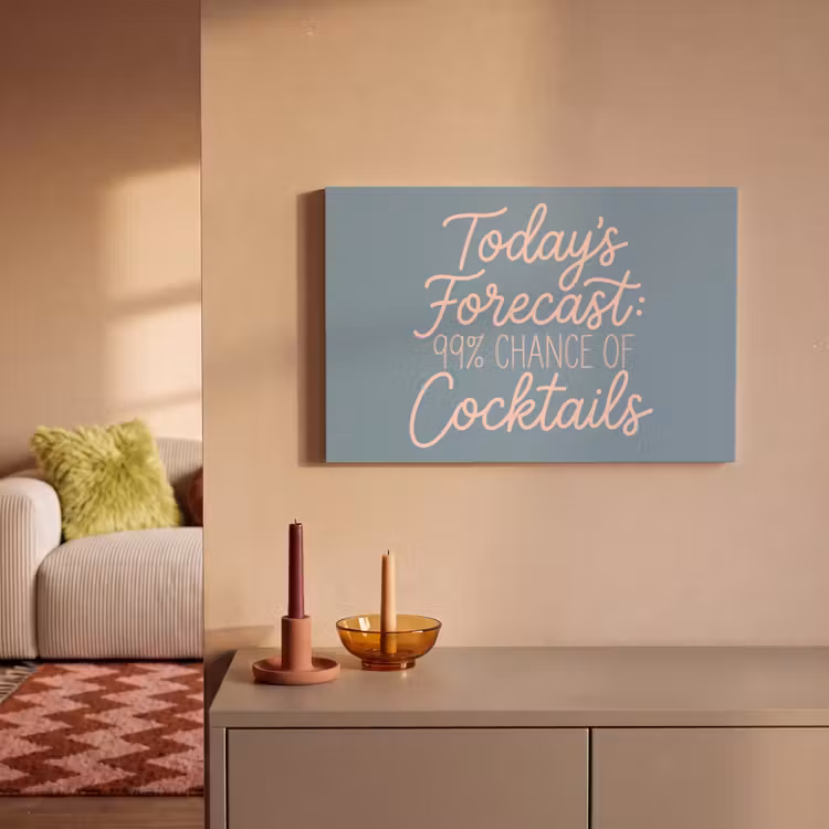Canvas schilderij - Today's Forecast - Cocktails - Blauw — 2