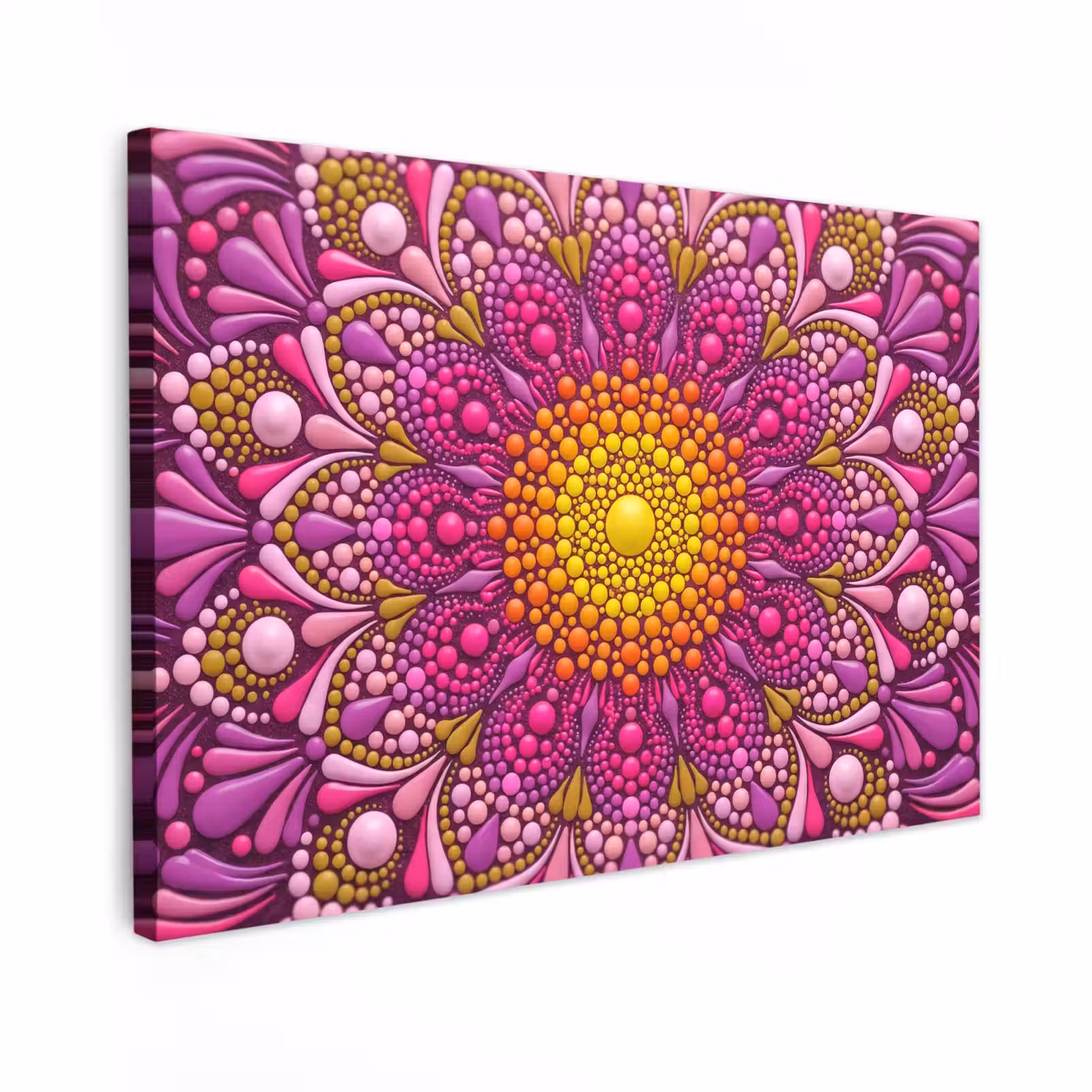 Canvas schilderij - Patroon - Stippen - Abstract - Kleurrijk — 1