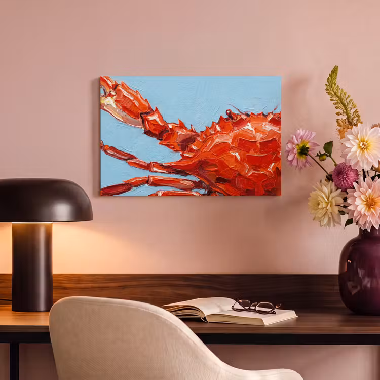 Canvas schilderij - Krab - Zee - Dieren - Abstract - Rood — 4