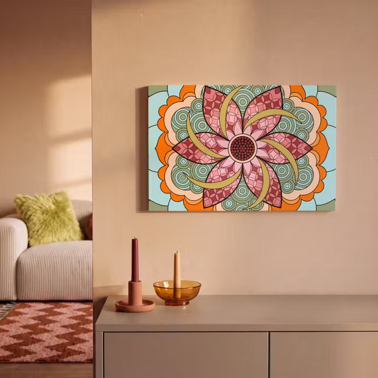 Canvas schilderij - Mandala - Geometrisch - Kunst - Decoratief - Kleurrijk — 2