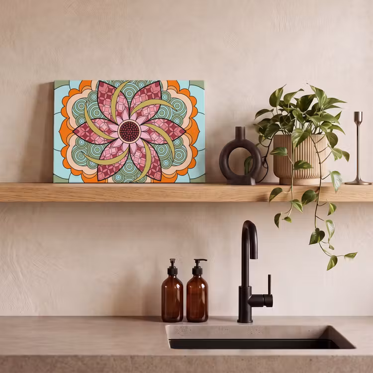 Canvas schilderij - Mandala - Geometrisch - Kunst - Decoratief - Kleurrijk — 3