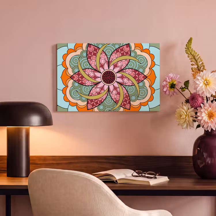Canvas schilderij - Mandala - Geometrisch - Kunst - Decoratief - Kleurrijk — 4
