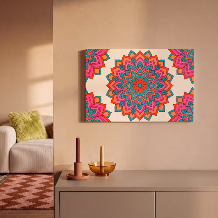 Canvas schilderij - Mandala - Patroon - Abstract - Kleurrijk - Modern — 2