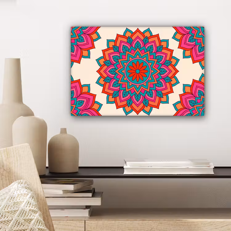 Canvas schilderij - Mandala - Patroon - Abstract - Kleurrijk - Modern — 5