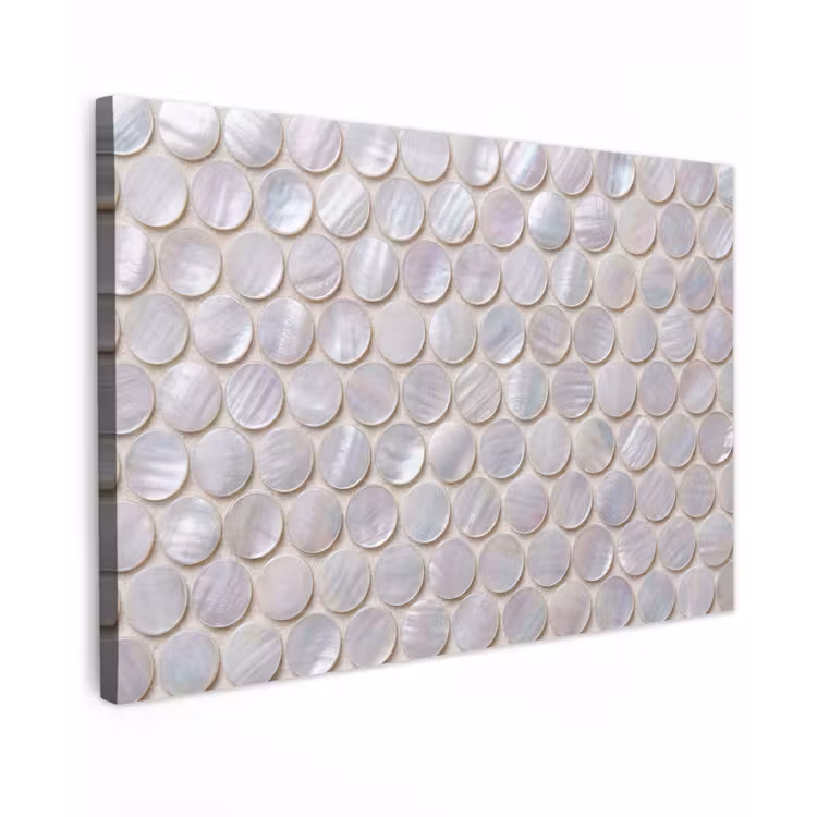 Canvas schilderij - Patroon - Cirkels - Abstract - Modern - Wit — 1