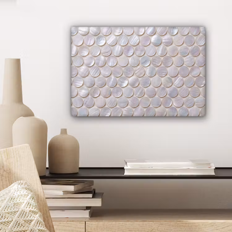 Canvas schilderij - Patroon - Cirkels - Abstract - Modern - Wit — 5
