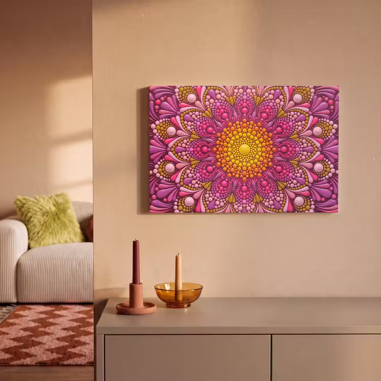 Canvas schilderij - Patroon - Stippen - Abstract - Kleurrijk — 2