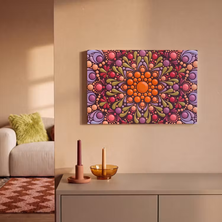 Canvas schilderij - Patroon - Stippen - Abstract - Modern - Kleurrijk — 2