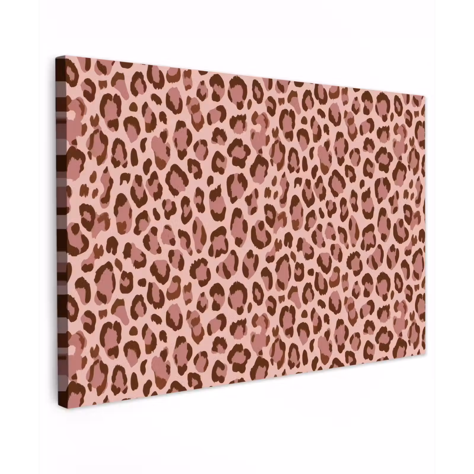 Canvas schilderij - Luipaard - Patroon - Roze — 1