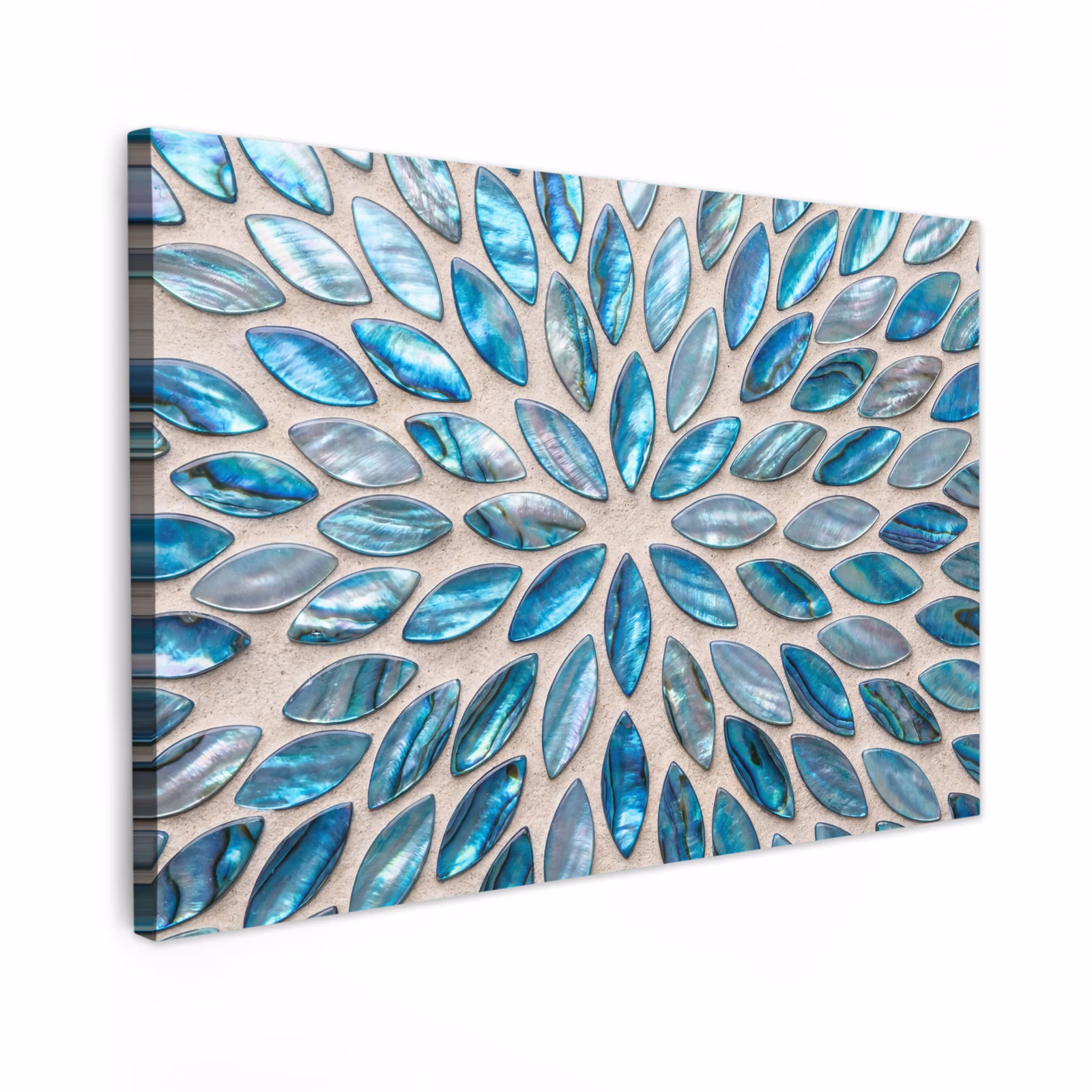 Canvas schilderij - Patroon - Glans - Abstract - Blauw - Decoratie — 1