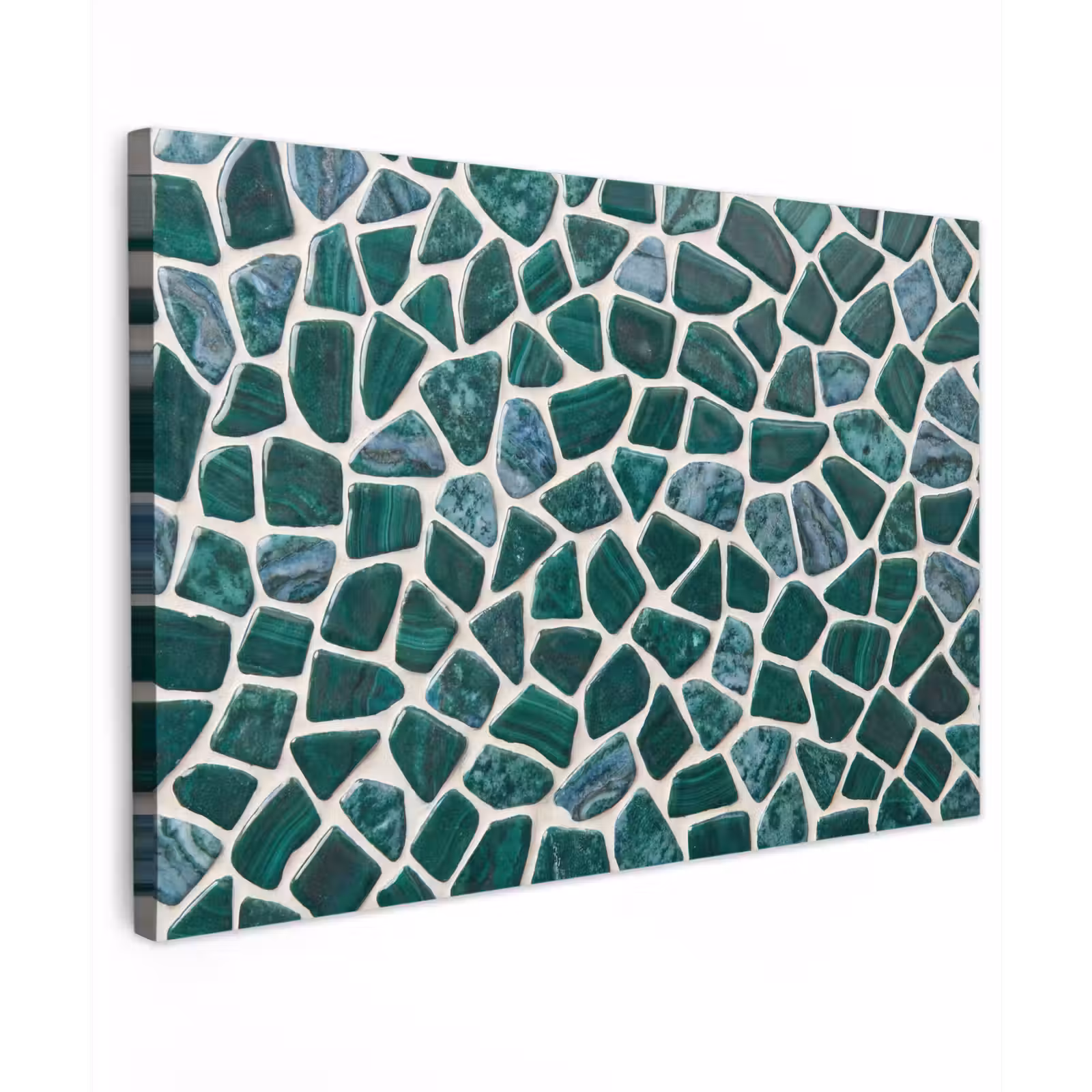 Canvas schilderij - Textuur - Steen - Groen - Abstract - Patroon — 1