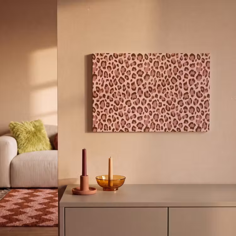 Canvas schilderij - Luipaard - Patroon - Roze — 2
