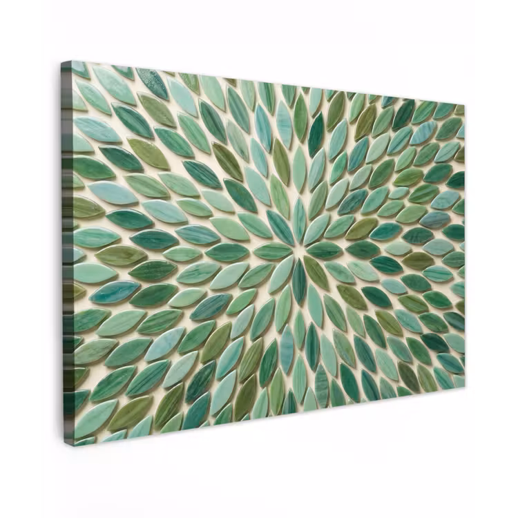 Canvas schilderij - Patroon - Blad - Groen - Abstract — 1