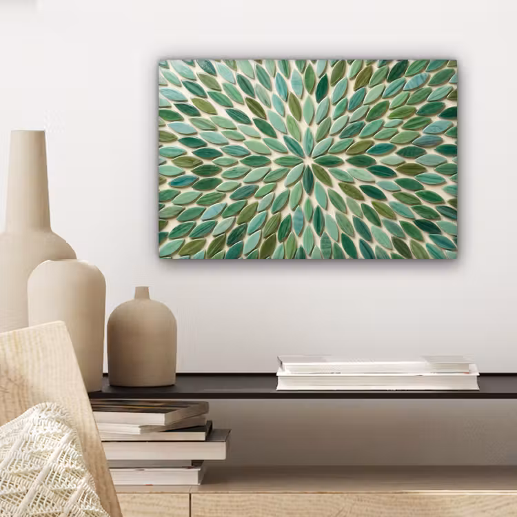 Canvas schilderij - Patroon - Blad - Groen - Abstract — 5