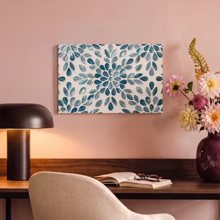 Canvas schilderij - Patroon - Bladeren - Abstract - Modern - Turquoise — 4
