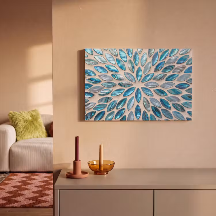 Canvas schilderij - Patroon - Glans - Abstract - Blauw - Decoratie — 2
