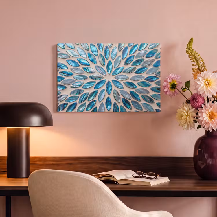 Canvas schilderij - Patroon - Glans - Abstract - Blauw - Decoratie — 4