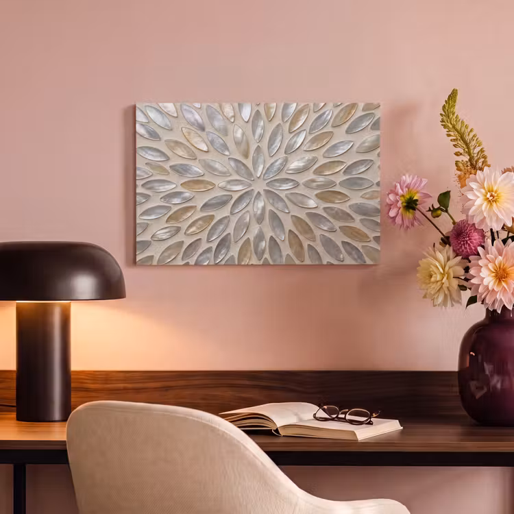 Canvas schilderij - Patroon - Ovaal - Glanzend - Abstract - Beige — 4