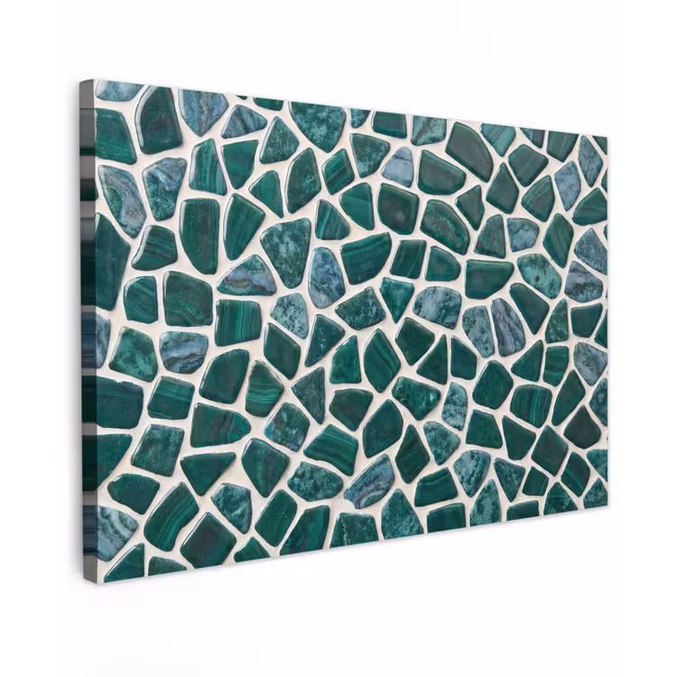 Canvas schilderij - Textuur - Steen - Groen - Abstract - Patroon — 1
