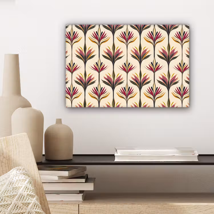 Canvas schilderij - Waaier - Motief - Kleurrijk — 5