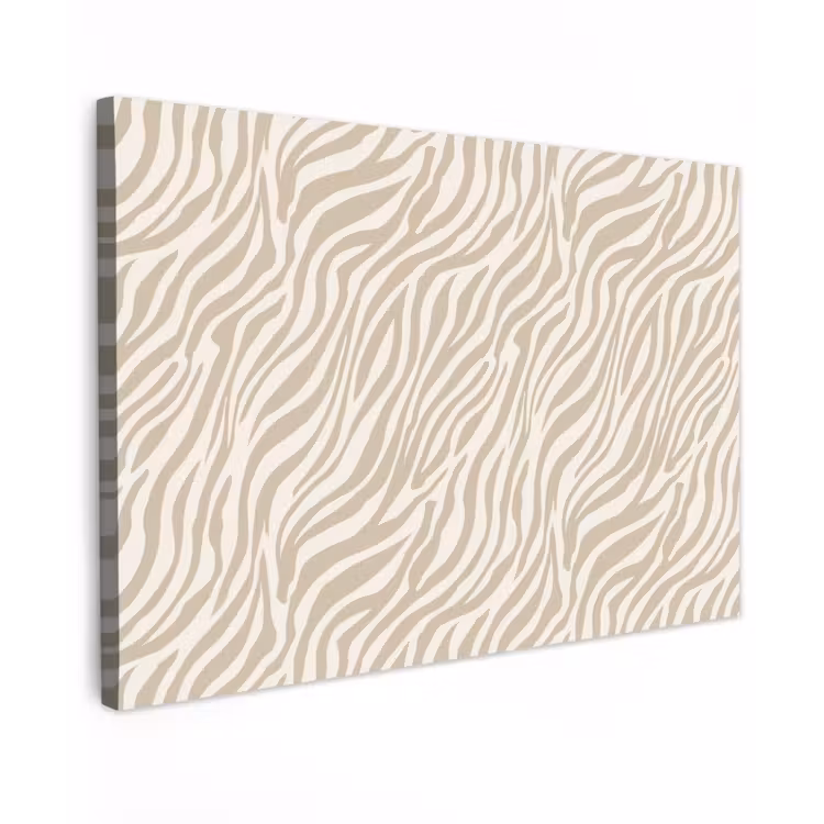 Canvas schilderij - Zebra - Patroon - Beige — 1