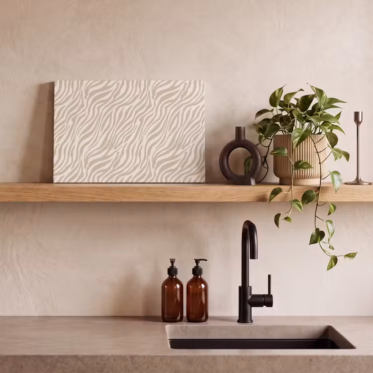 Canvas schilderij - Zebra - Patroon - Beige — 3