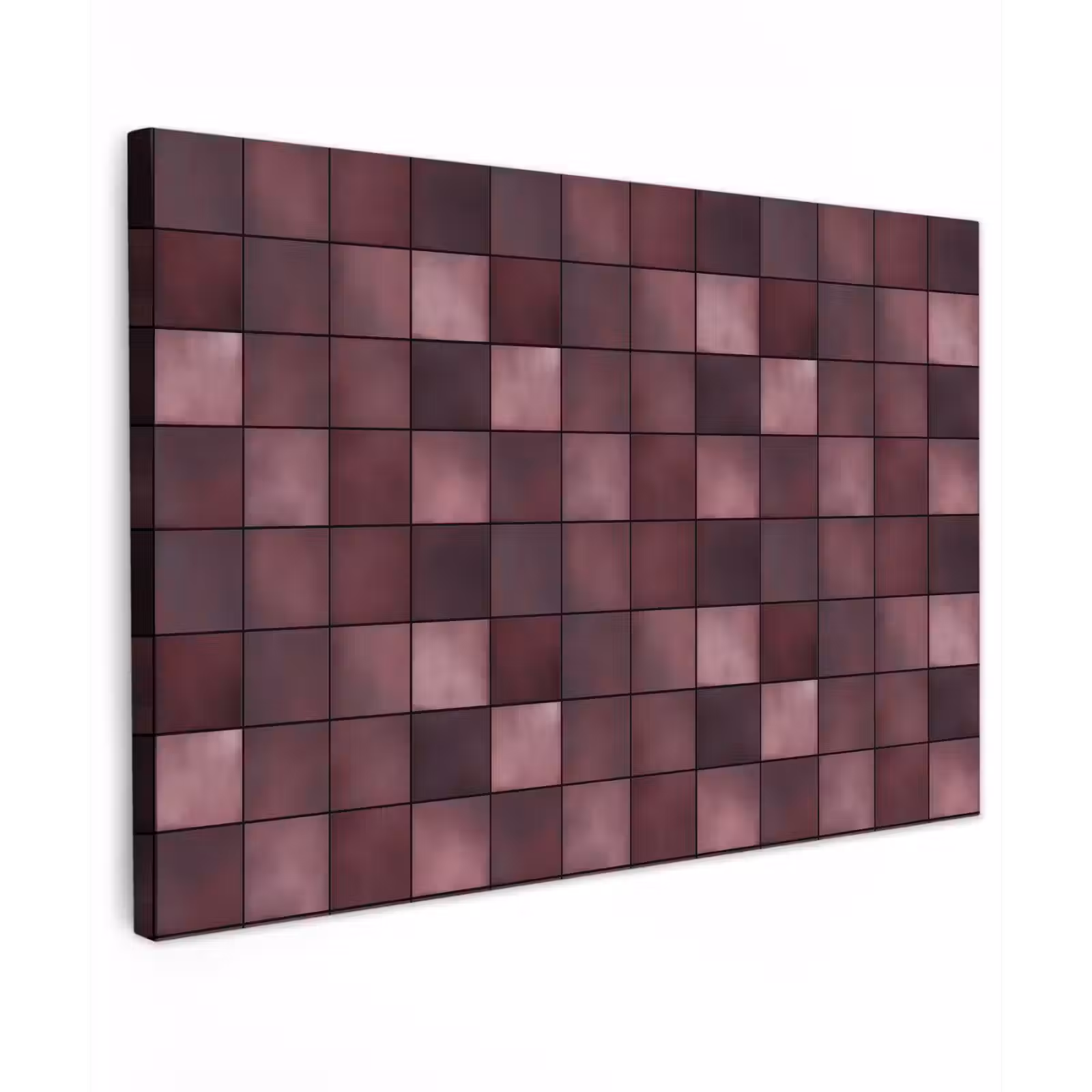 Canvas schilderij - Vierkant - Tegel - Patroon - Paars — 1