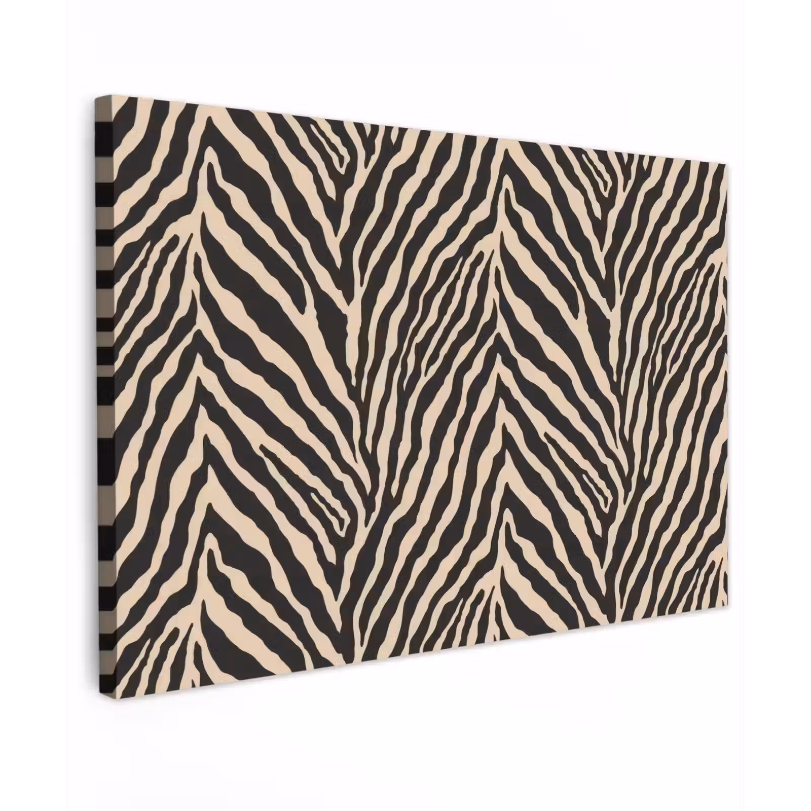 Canvas schilderij - Zebra - Klassiek - Zwart — 1