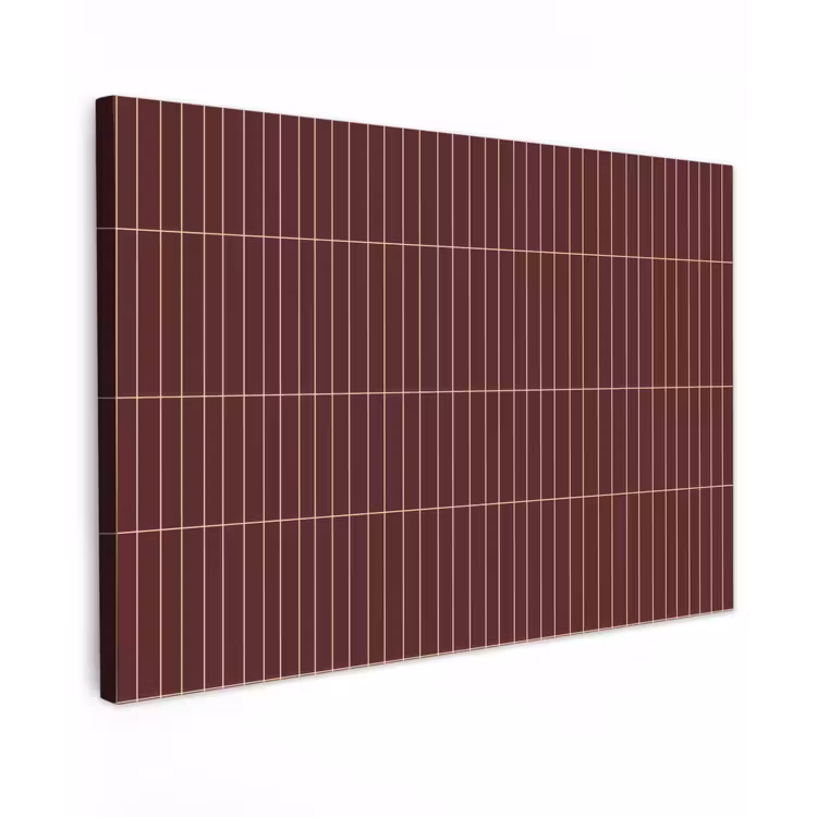 Canvas schilderij - Lijnen - Patroon - Bordeaux — 1