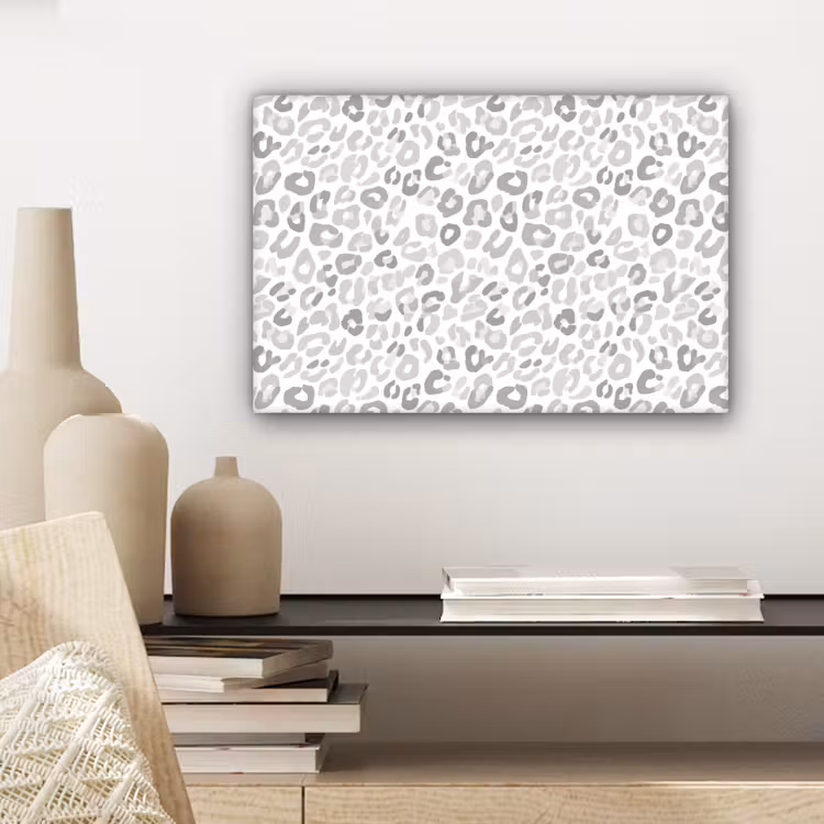 Canvas schilderij - Luipaard - Motief - Grijs — 5
