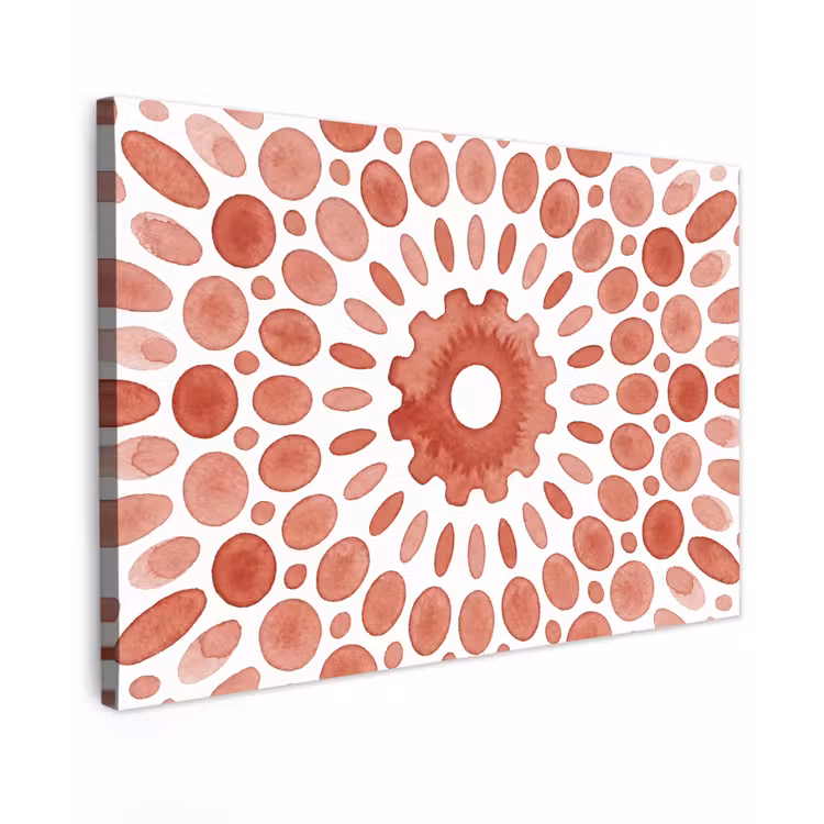 Canvas schilderij - Patroon - Cirkels - Abstract - Modern - Rood — 1